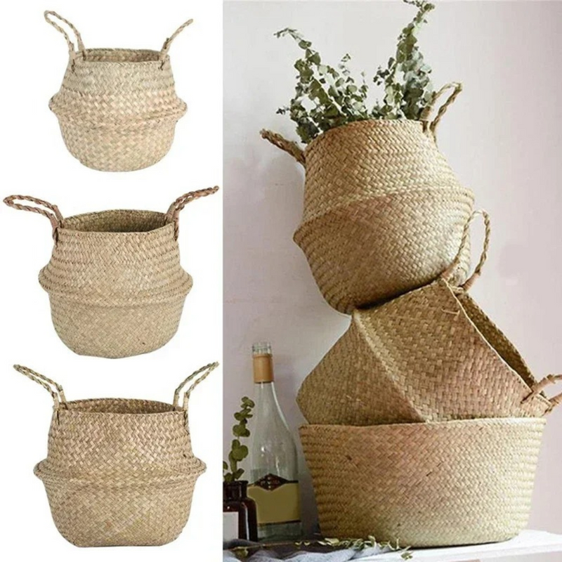 Cesta para Vaso de Flores em Rattan