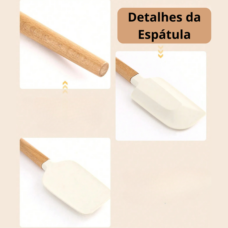 Conjunto de Espátulas de Silicone Leeseph com 4 Peças para Cozinha