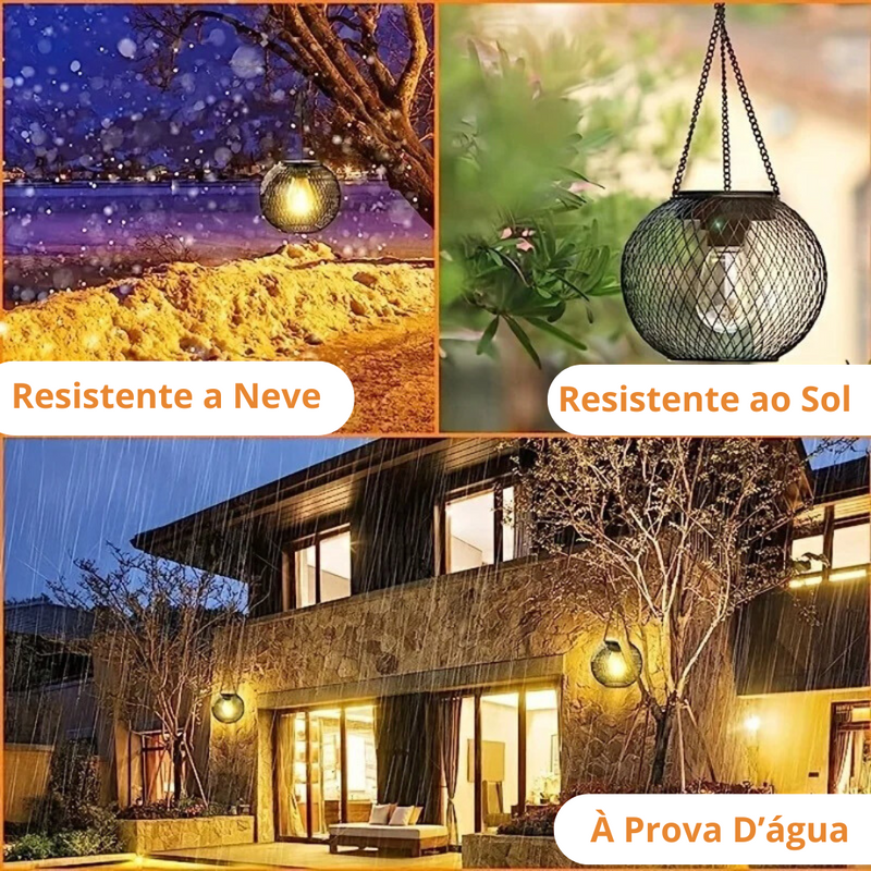 Lanternas Decorativas com Luzes de Led à Prova D'Água