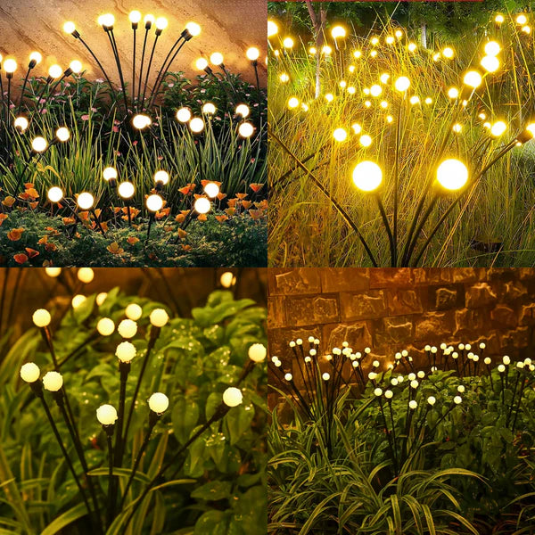 Luzes de LED para Jardim Com Placa Solar Vagalumes