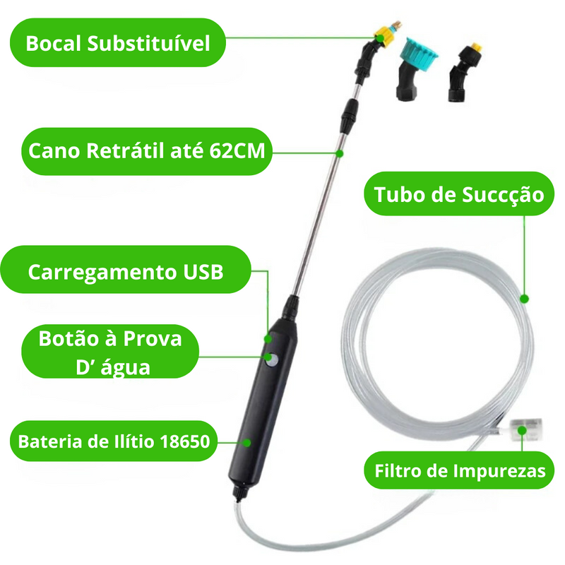 Pulverizador Elétrico Portátil para Jardinagem